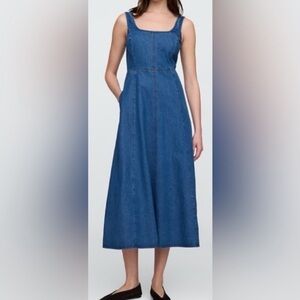 Gap Square neckline denim maxi
